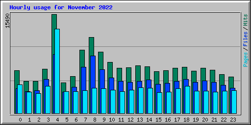 Hourly usage for November 2022