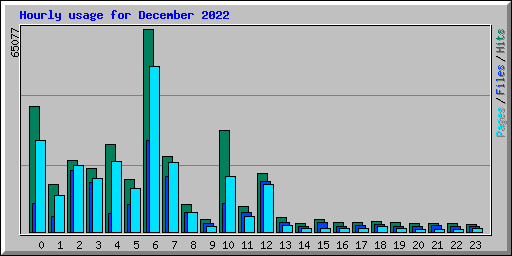 Hourly usage for December 2022