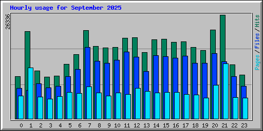 Hourly usage for September 2025