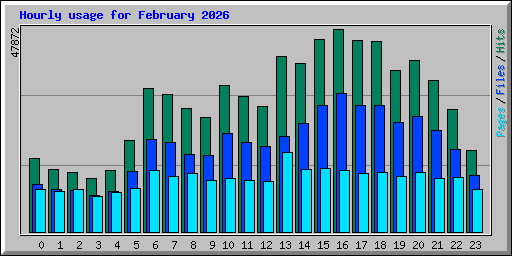 Hourly usage for February 2026